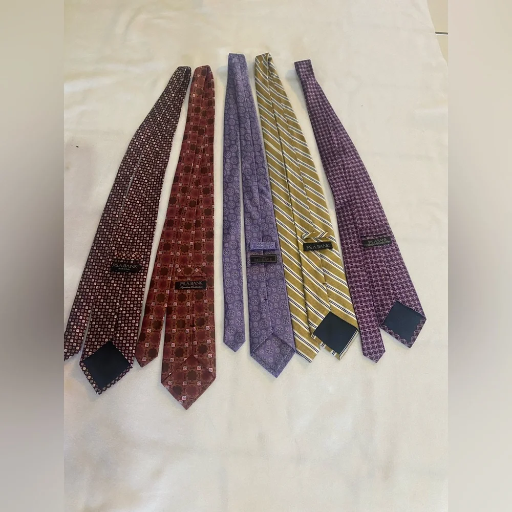 Jos. A. Bank Men's Tie Collection -‎ Purple, Red, Yellow Silk Ties Lot